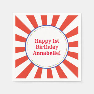 Circus Cute Kid's Birthday Party Vintage Napkin