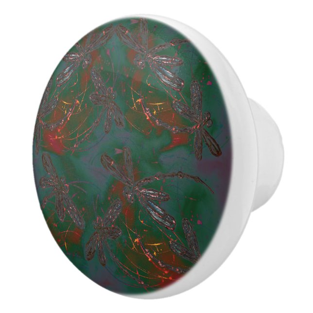 Circus Dance Dragonflies Ceramic Knob (Right)