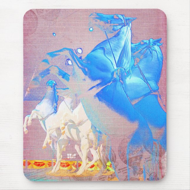 Circus Digital Art Horses Mouse Mat (Front)