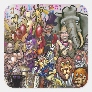 Circus Dream Square Sticker