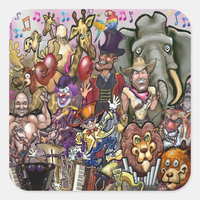 Circus Dream Square Sticker (Front)
