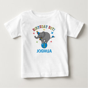 Circus Elephant 1st Birthday Baby T-Shirt