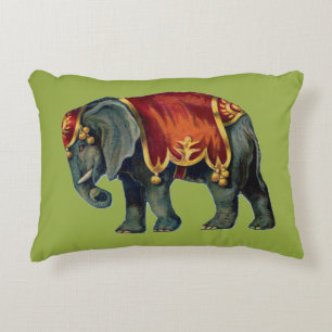 Circus Elephant & Bear for Baby's Room Decorative Cushion