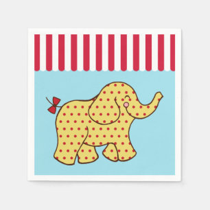 Circus Elephant Birthday Party Napkins