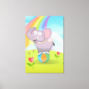 Circus Elephant Canvas Print