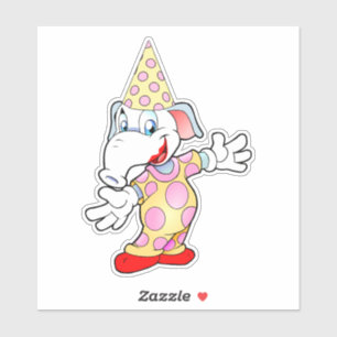 Circus Elephant Clown Cartoon Art