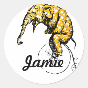 Circus Elephant Gifts Classic Round Sticker