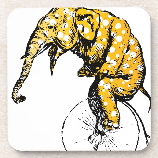Circus Elephant Gifts Coaster (Front)
