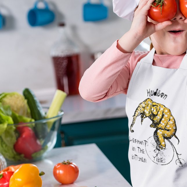 Circus Elephant Gifts Kids Apron (Creator Uploaded)