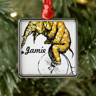 Circus Elephant Gifts Metal Tree Decoration