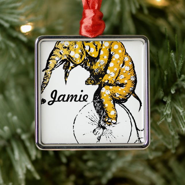 Circus Elephant Gifts Metal Tree Decoration (Tree)