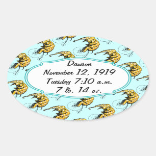 Circus Elephant Gifts Oval Sticker
