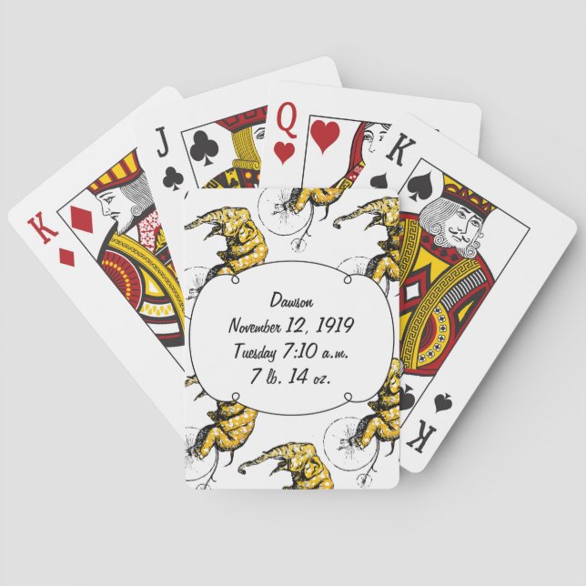 Circus Elephant Gifts Playing Cards (Back)