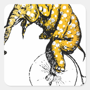 Circus Elephant Gifts Square Sticker