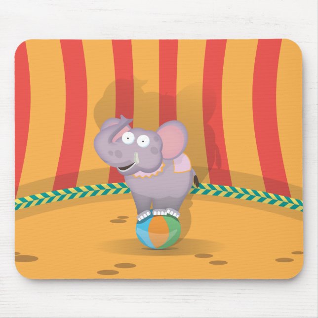 Circus Elephant Mouse Mat (Front)