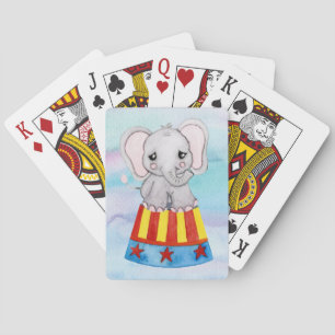 Circus Elephant Playing Cards