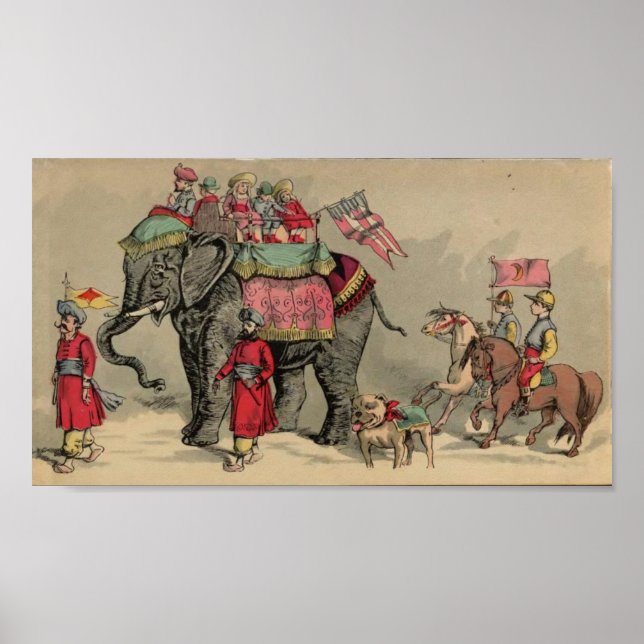 Circus Elephants and Horses Poster (Front)
