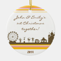 Circus Fair Farris Whee Personalised Name Ornament