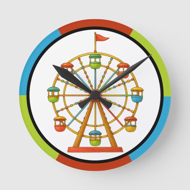 Circus Ferris wheel Wall Clock (Front)