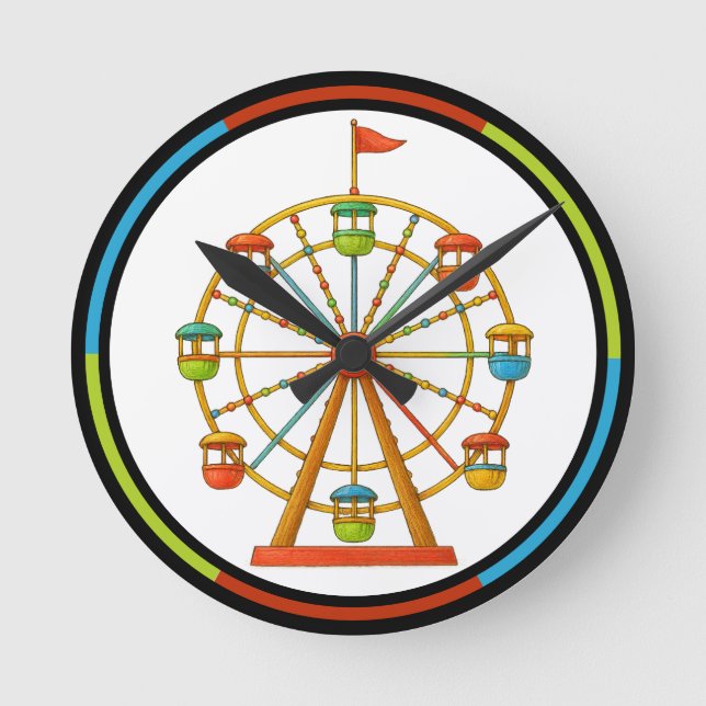 Circus Ferris wheel Wall Clock (Front)