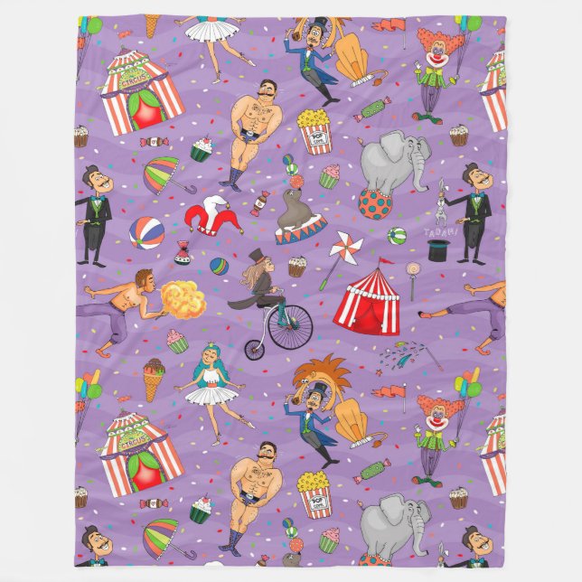 Circus Fleece Blanket (Front)