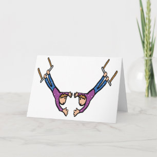 Circus Flying Trapeze Card