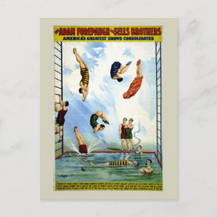 Circus Forepaugh and Sells vintage divers Postcard