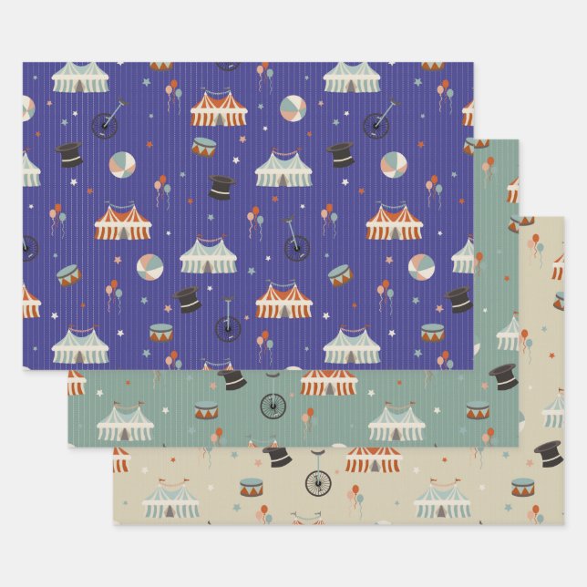 Circus Fun Wrapping Paper Sheet (Set)