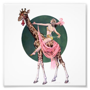 “Circus Giraffe Rider” by FX Leyendecker Photo Print