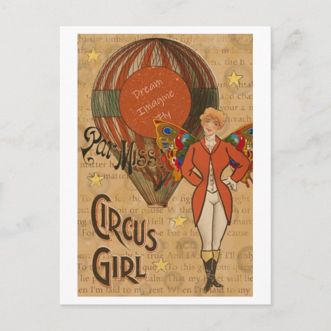 Circus Girl Postcard (Front)