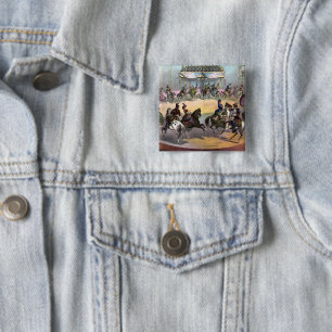 Circus Grand Finale, Circa 1872. 15 Cm Square Badge