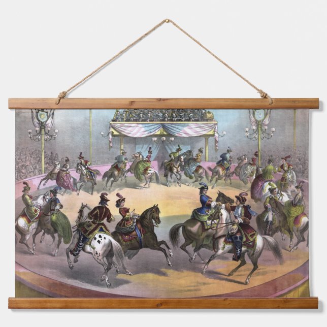 Circus Grand Finale, Circa 1872. Hanging Tapestry (Front)