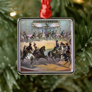 Circus Grand Finale, Circa 1872. Metal Tree Decoration