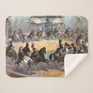 Circus Grand Finale, Circa 1872. Sherpa Blanket