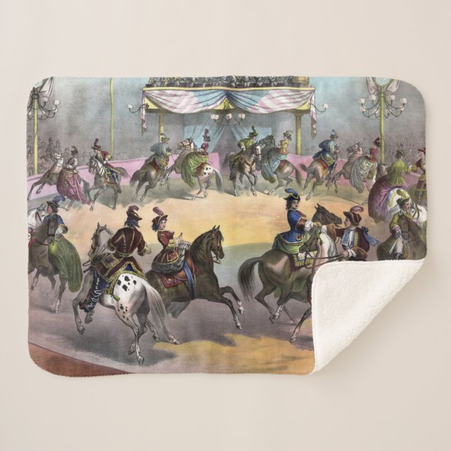 Circus Grand Finale, Circa 1872. Sherpa Blanket (Front (Horizontal))