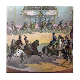Circus Grand Finale, Circa 1872. Tile