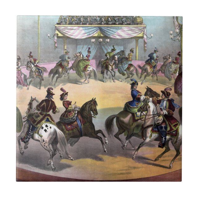 Circus Grand Finale, Circa 1872. Tile (Front)