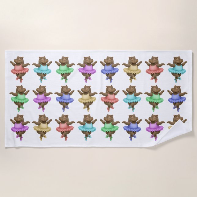 Circus hippo beach towel (Front)