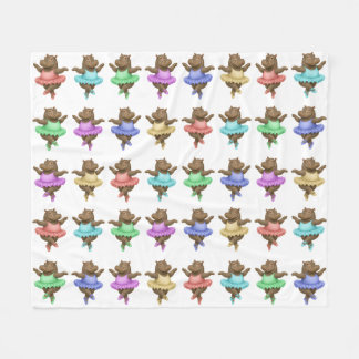 Circus hippo fleece blanket