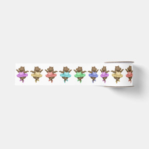 Circus hippo grosgrain ribbon