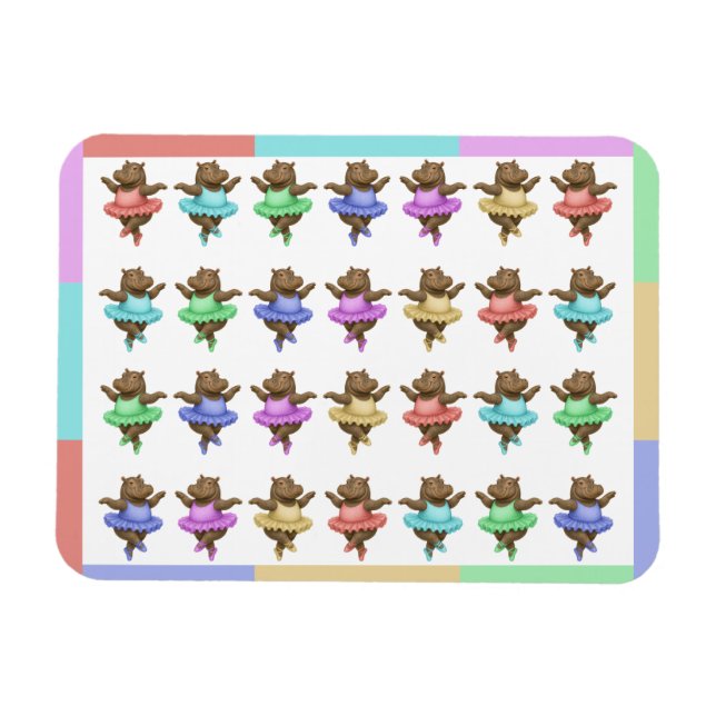 Circus hippo magnet (Horizontal)