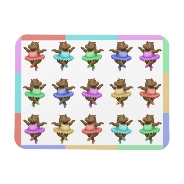 Circus hippo magnet (Horizontal)