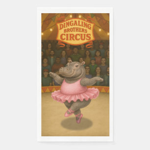 Circus hippo napkin