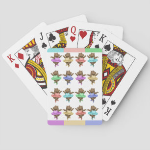 Circus hippo playing cards