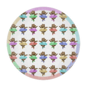 Circus hippo round cushion cutting board