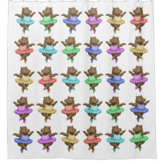 Circus hippo shower curtain