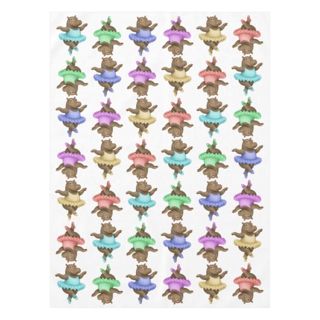 Circus hippo tablecloth (Front)