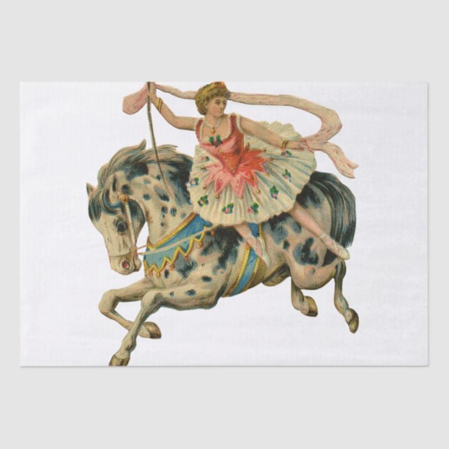 Circus Horse Acrobat Dancer Carousel Horses Dance Tissue Paper (Front)