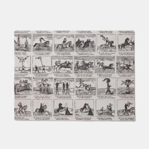 Circus Horse Art Comic Strip  Doormat