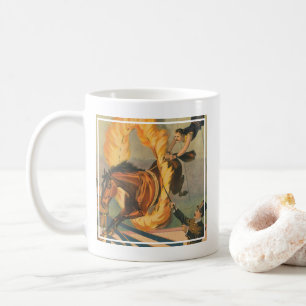Circus Horse Leaping Through A Flaming Hoop Coffee Mug